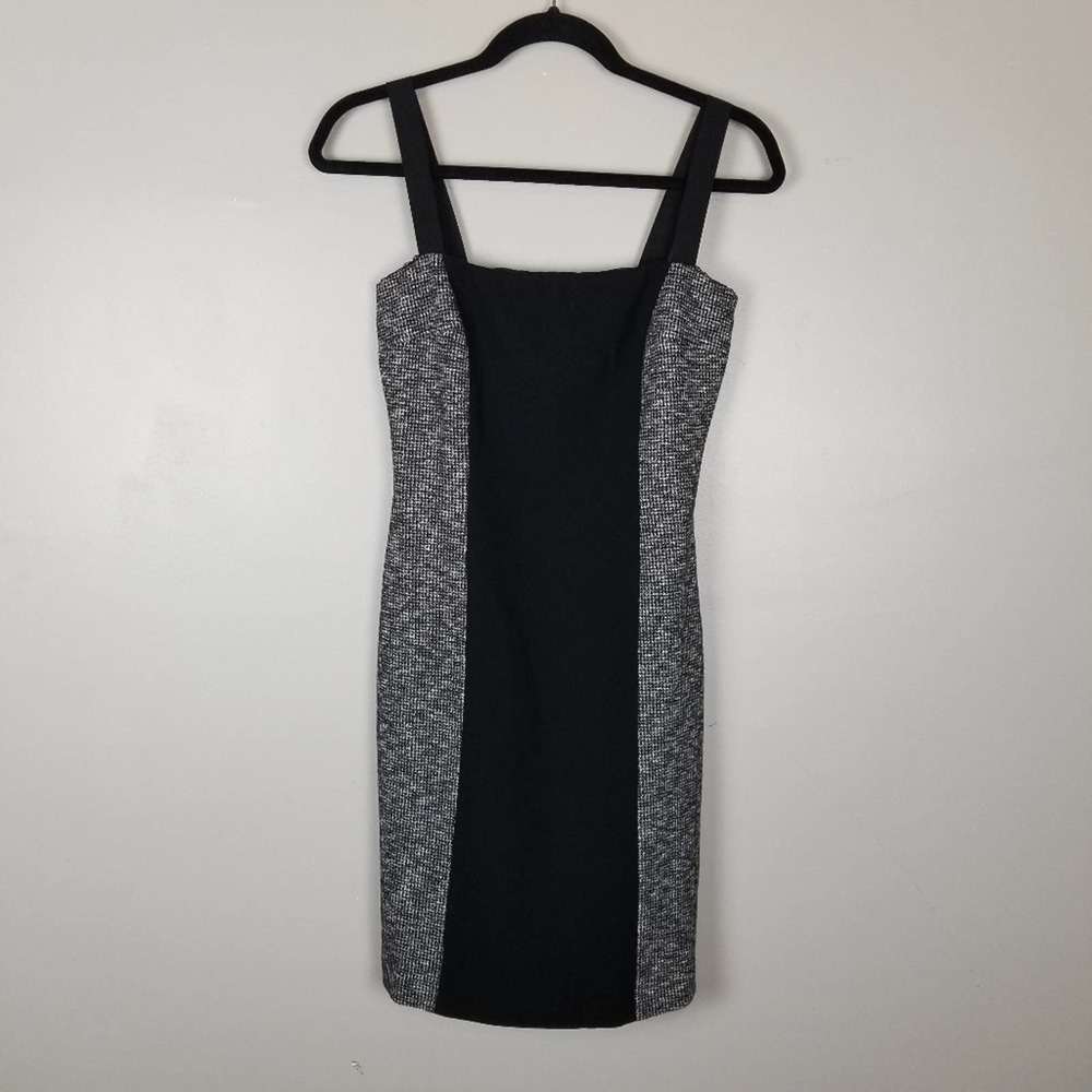 Save The Queen black and houndstooth bodycon dress, size S